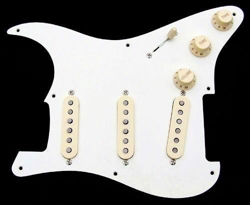 099-2385-000, 0992385000 - Custom Built Complete Strat Pickguard Assembly Fender Pure Vintage '57 Strat Pickup Set