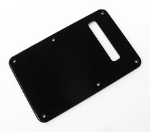 Left Hand Custom Manufactured Black 1 Ply 0.120'' Acrylic Back Plate Rounded Polished Edge