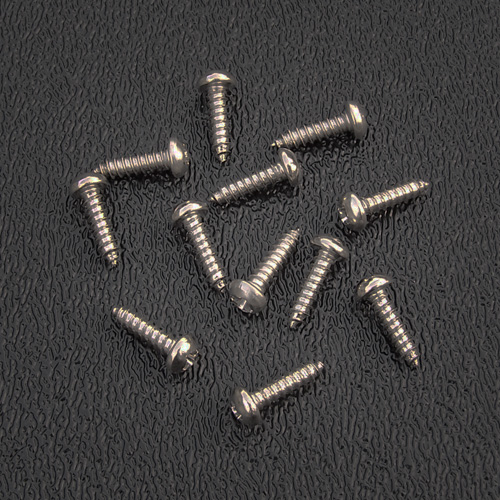 001-1357-049 0011357049 - Fender Vintage Nickel Tuning Keys Mounting Screws - Philips Round Head #3 x 3/8
