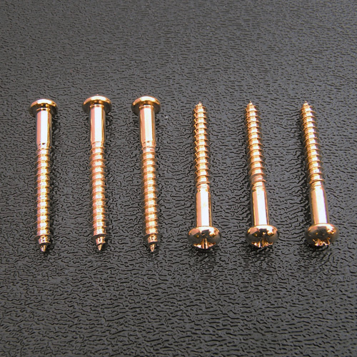 001-8787-049 - Fender Vintage Strat Bridge Mounting Screws, Gold