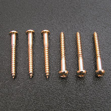 001-8787-049 - Genuine Fender Vintage Bridge Mounting Screws, Gold, Set of 6