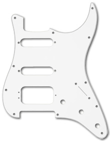 005-0671-000 - Fender Stratocaster White 3 Ply HSS Pickguard 005-0671-049 - Fender Stratocaster White 3 Ply HSS Pickguard