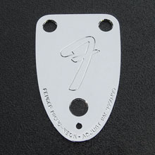 005-4525-000 - Genuine Fender 3 Bolt 'F' Chrome Neck Plate 005-4525-000 - Genuine Fender 3 Bolt 'F' Chrome Neck Plate