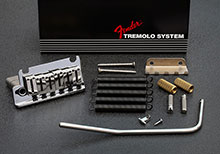 005-5318-049 - Fender American Deluxe Strat Left Handed Tremolo Bridge Assembly, Chrome