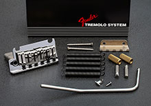 005-5318-049 - Fender American Deluxe Strat Left Handed Tremolo Bridge Assembly, Chrom 005-5318-049 - Fender American Deluxe Strat Left Handed Tremolo Bridge Assembly, Chrome