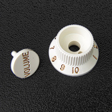 005-9267-049 / 005-9266-049 - Genuine Fender Parchment S-1 Volume / Switch Knob