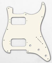 006-1493-000 - Fender HH Stratocaster Parchment 3 Ply 11 Hole Pickguard