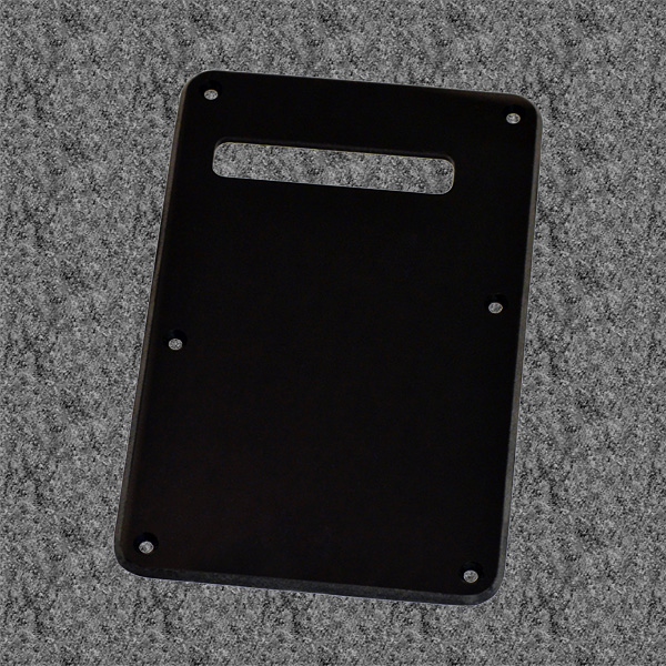 006-3266-000 0063266000 - Fender Stratocaster Black 1 Ply Tremolo Cover Back Plate