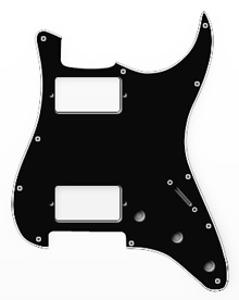 009-1104-000 - Fender HH Stratocaster Black 3 Ply 11 Hole Pickguard 009-1104-000 - Fender HH Stratocaster Black 3 Ply 11 Hole Pickguard