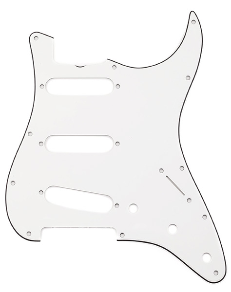 009-4392-049, 0094392049 - Fender 65 Vintage Stratocaster Eggshell 3 Ply 11 Hole Pickguard