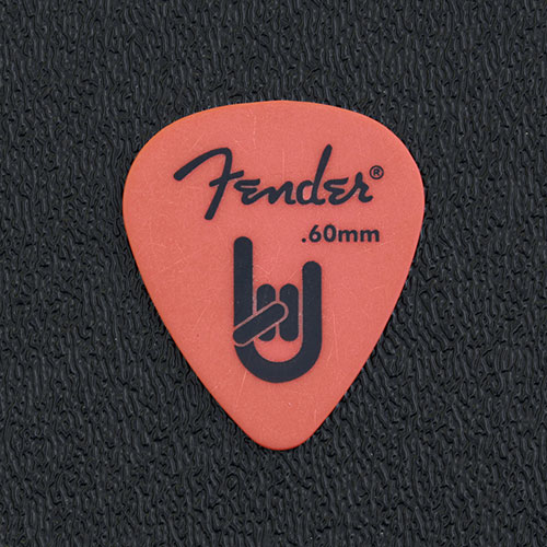 098-7351-750 - Fender 351 Rock On Orange Delrin Medium/Thin 0.60mm Package of 12 Picks