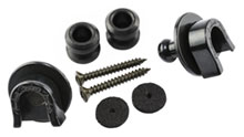099-0690-006 - Fender Black Strap Locks and Buttons Set