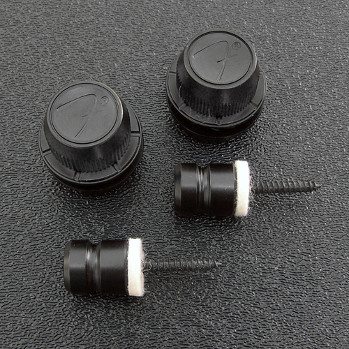099-0818-301 0990818301 - Genuine Fender F Series Black Strap Locks and Strap Lock Buttons