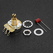 099-0834-000 - Fender/CTS 500K Slit Shaft Volume/Tone Potentiometer, 3/8'' Bushing Length
