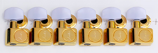 099-0846-200 0990846200 - Fender Deluxe Gold Tuning Keys With Pearl Buttons 099-0846-200 0990846200 - Fender Deluxe Gold Tuning Keys With Pearl Buttons