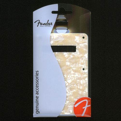 Fender Elite Strat H-S-S Pickguard White Moto plaque de prot