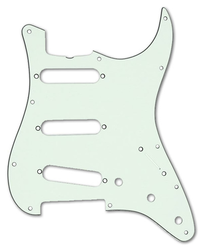 099-1343-000, 0991343000 - Fender 62 Vintage Stratocaster Mint Green 3 Ply 11 Hole Pickguard