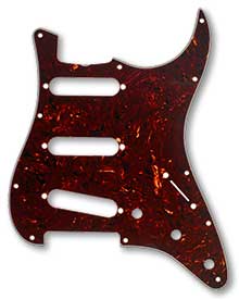 099-1344-000 - Fender '62 Stratocaster Tortoise Shell 4 Ply 11 Hole Pickguard 099-1344-000 - Fender '62 Stratocaster Tortoise Shell 4 Ply Pickguard
