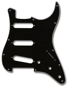 099-1359-000 - Fender Stratocaster Black 3 Ply Standard 11 Hole Pickguard