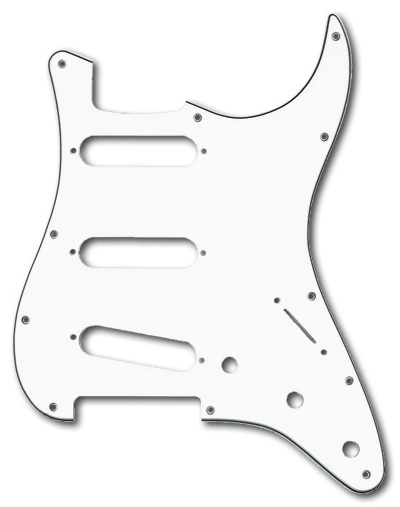 099-1360-000, 0991360000 - Fender Stratocaster White 3 Ply Standard 11 Hole Pickguard
