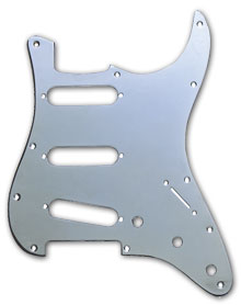 099-1360-100 - Fender Stratocaster Chrome 1 Ply Standard 11 Hole Pickguard