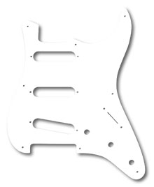 099-2017-000 - Fender '57 Stratocaster White 1 Ply 8 Hole Pickguard