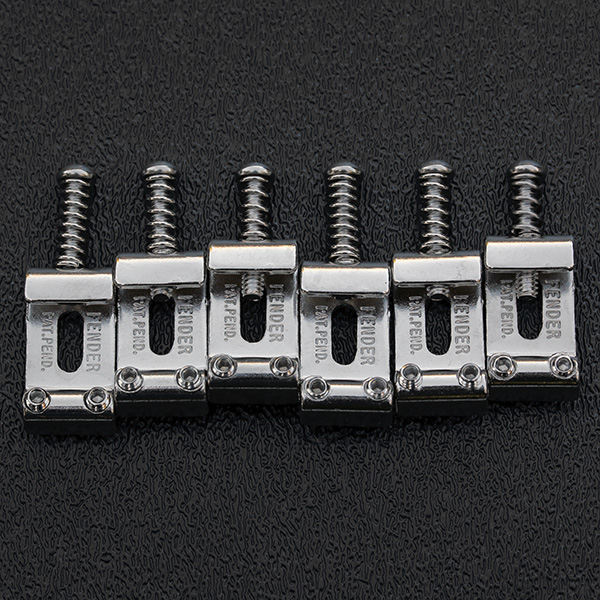 099-2091-000 0992091000 - Fender Pure Vintage 'PAT. PEND.' Stratocaster Vintage Nickel Bridge Saddle Set