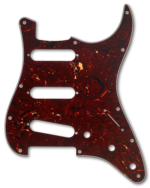 099-2142-000, 0992142000 - Fender Stratocaster Tortoise Shell 4 Ply 11 Hole Pickguard