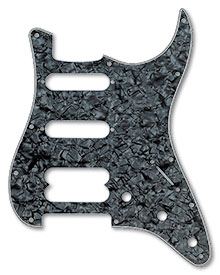 099-2146-000 - Fender Black Pearl 4 Ply Standard 11 Hole Strat Pickguard, HSS