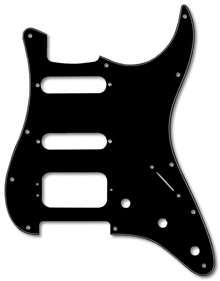 005-5267-000 - Fender Stratocaster Black 3 Ply HSS Pickguard 005-5267-000 - Fender Stratocaster Black 3 Ply HSS Pickguard