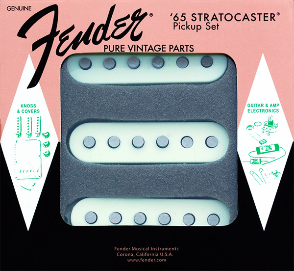 099-2237-000, 0992237000 - Custom Built Complete Strat Pickguard Assembly Fender Pure Vintage '65 Strat Pickup Set