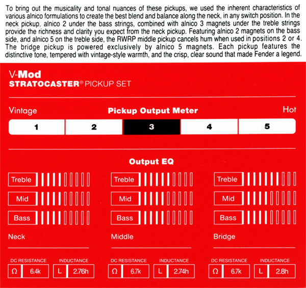 099-2266-000 - Fender V-Mod Stratocaster Pickup Set 099-2266-000 0992266000 - Fender V-Mod Stratocaster Pickup Set