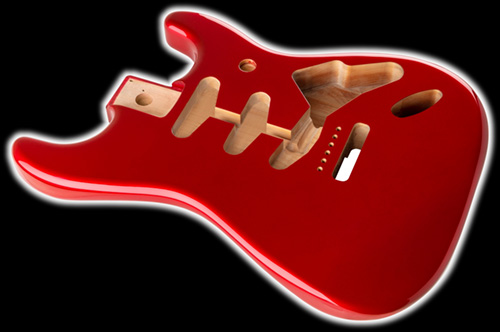 099-8003-709 0998003709 - Fender Classic Series 60's Stratocaster Replacement Alder Body, Candy Apple Red (MIM)