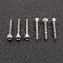 Stainless Steel American Stratocaster Intonation Screw Set, Socket Cap Head #4-40 x 5/8''