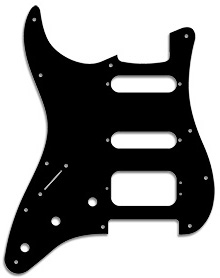Black 1 Ply 0.120'' Acrylic HSS Pickguard Rounded and Polished Edge