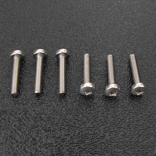 Metric Stainless Steel Import Strat Intonation Screws M3 x 0.5 Phillips Pan Head