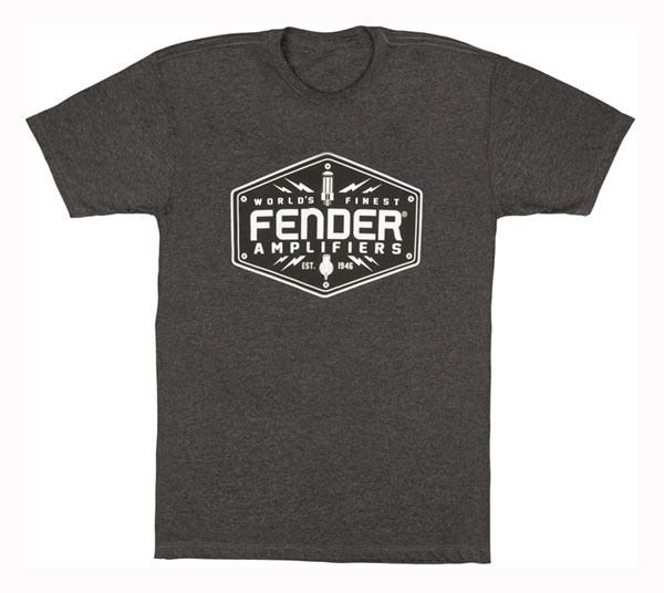 911-3019-#06 - Fender Bolt-Down T-Shirt, Charcoal