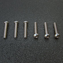 Stainless Steel American Stratocaster Intonation Screw Set, Phillips Round Head #4-40 x 5/8''