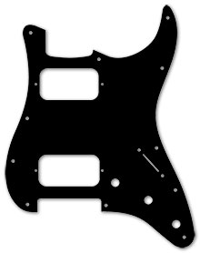 Black Acrcylic 1 Ply 0.120'' HH Pickguard With Rounded and Polished Edge Black Acrcylic 1 Ply 0.120'' HH Pickguard With Rounded and Polished Edge