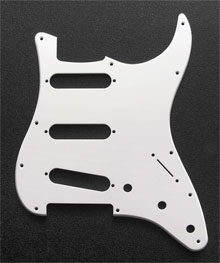 White 1 Ply 0.120'' Acrylic Pickguard with Rounded and Polished Edge