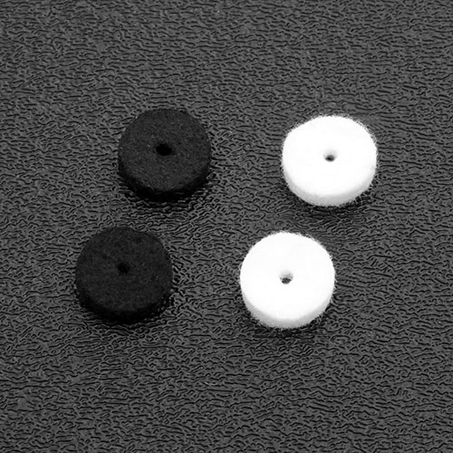 Strap Button Black or White Felt Washers