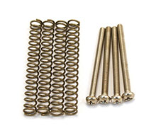 GS-0012-001 - Nickel Humbucking Pickup Mounting Screws and Spring Set of 4, #3-48 x 1-3/16''