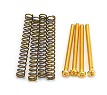 GS-0012-002 - Gold Humbucking Pickup Mounting Screws and Springs Set of 4, #3-48 x 1-3/16''