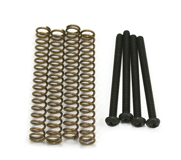 GS-0012-003 Black Humbucking Pickup Mounting Screws & Springs Set of 4