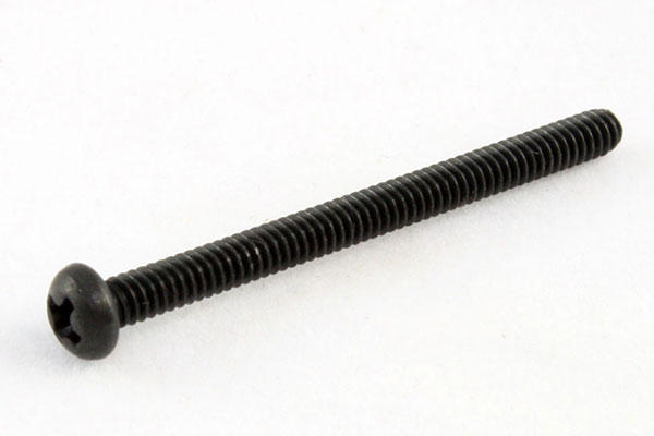 GS-0012-B03 - Black Humbucking Pickup Mounting Screw - #3-48 x 1-3/16" Phillips Round Head