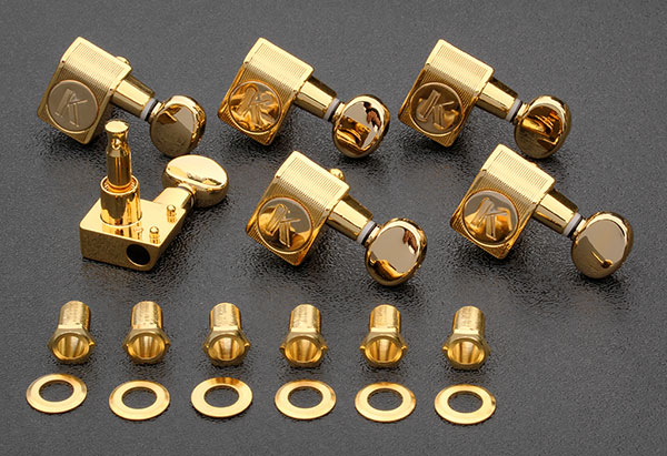 KCDF-3805GL - Kluson Direct Fit Contemporary Gold Tuners For American Series Strat