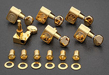 KCDF-3805GL - Kluson Contemporary Gold Tuners For American Series Strat KCDF-3805GL - Kluson Contemporary Gold Tuners For American Series Strat