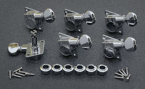 KFT-3805CL- Kluson Revolution Direct Fit 'F' Mount 1970's Fender Style Chrome Tuning Keys KFT-3805CL- Kluson Revolution Direct Fit 'F' Mount 1970's Fender Style Chrome Tuning Keys