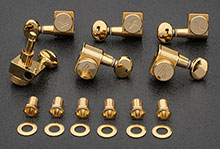 KLF-3805GL - Kluson Gold Locking Tuners For American Series Strat KLF-3805GL - Kluson Gold Locking Tuners For American Series Strat