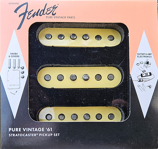 099-2389-000  Complete Strat Pickguard Assembly Fender Pure Vintage '61 Strat Pickup Set